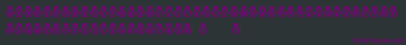フォントPenguins – 黒い背景に紫のフォント