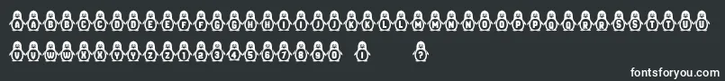 fuente Penguins – Fuentes Blancas Sobre Fondo Negro