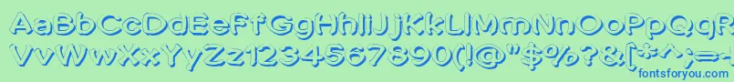 Penic Masturbata Font – Blue Fonts on Green Background