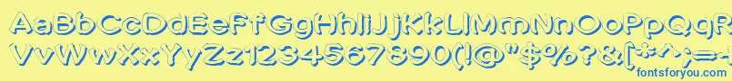 Penic Masturbata Font – Blue Fonts on Yellow Background