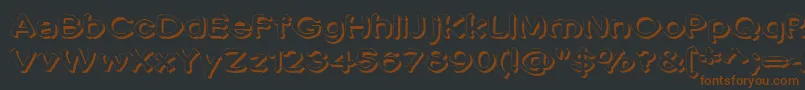 Шрифт Penic Masturbata – коричневые шрифты на чёрном фоне