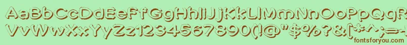 Penic Masturbata Font – Brown Fonts on Green Background