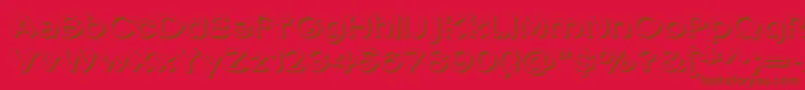 フォントPenic Masturbata – 赤い背景に茶色の文字