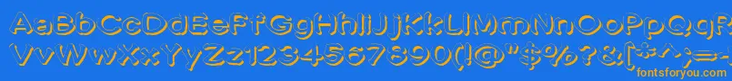 Penic Masturbata Font – Orange Fonts on Blue Background