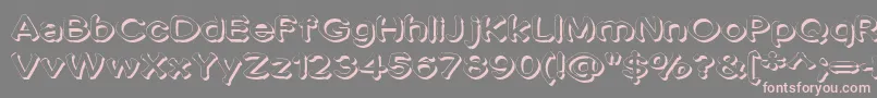 フォントPenic Masturbata – 灰色の背景にピンクのフォント
