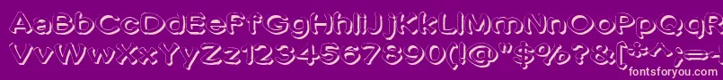 Penic Masturbata-fontti – vaaleanpunaiset fontit violetilla taustalla