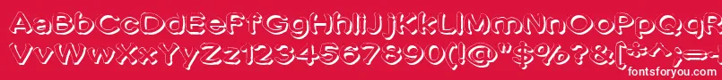 Penic Masturbata-Schriftart – Weiße Schriften auf rotem Hintergrund