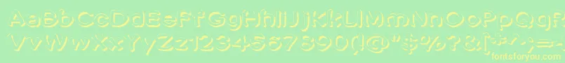 Penic Masturbata-Schriftart – Gelbe Schriften auf grünem Hintergrund