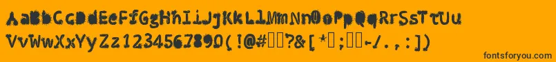 Penis Typography Black Font – Black Fonts on Orange Background