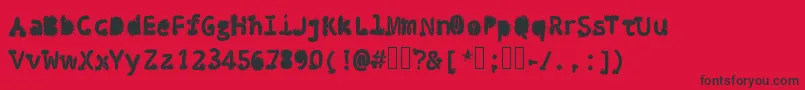 Penis Typography Black Font – Black Fonts on Red Background