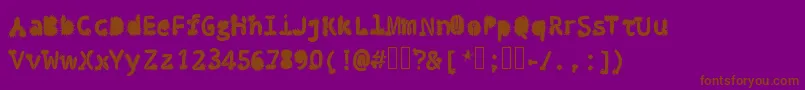 Penis Typography Black Font – Brown Fonts on Purple Background