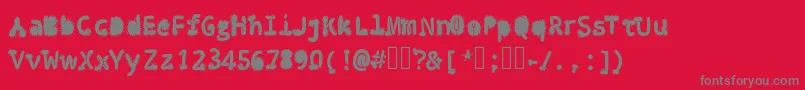 Penis Typography Black Font – Gray Fonts on Red Background