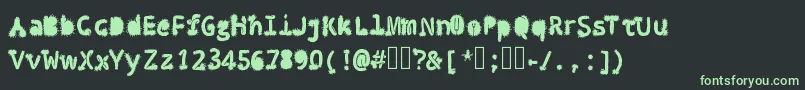 Penis Typography Black Font – Green Fonts on Black Background