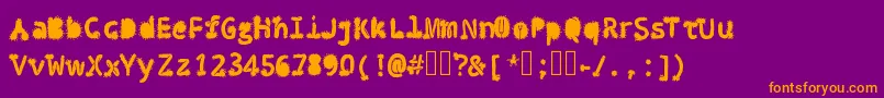 Penis Typography Black Font – Orange Fonts on Purple Background