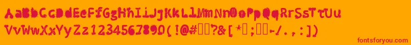 fuente Penis Typography Black – Fuentes Rojas Sobre Fondo Naranja
