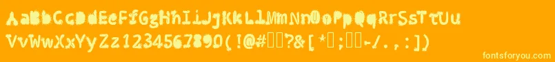 Penis Typography Black Font – Yellow Fonts on Orange Background