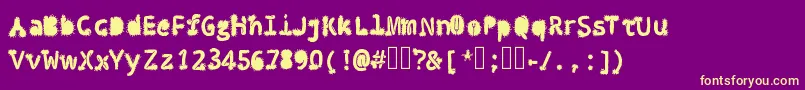 Penis Typography Black Font – Yellow Fonts on Purple Background