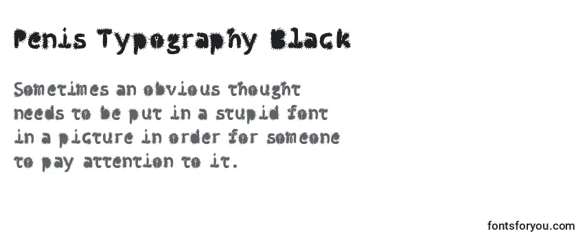 Schriftart Penis Typography Black