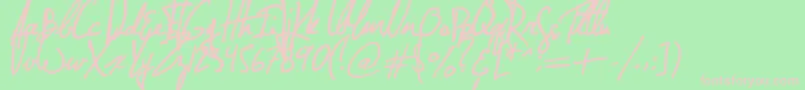 Nathaniel Font – Pink Fonts on Green Background