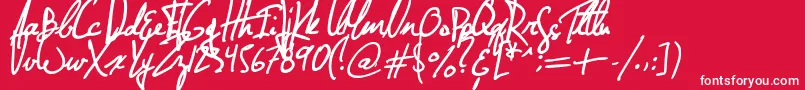 Nathaniel Font – White Fonts on Red Background