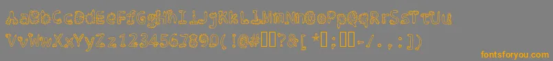 Więcej informacji o czcionce Penis Typography Regular Czcionka Penis Typography Regular – pomarańczowe czcionki na szarym tle
