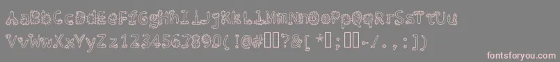 Penis Typography Regular Font – Pink Fonts on Gray Background