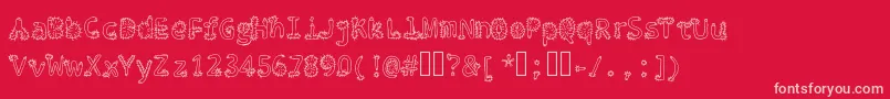 fuente Penis Typography Regular – Fuentes Rosadas Sobre Fondo Rojo