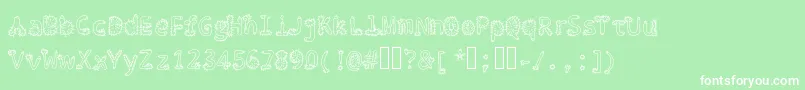 Penis Typography Regular Font – White Fonts on Green Background