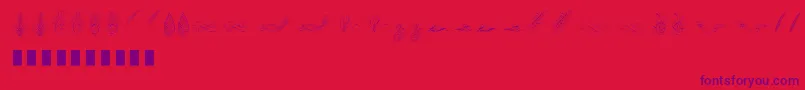 Penmanship Feather Font – Purple Fonts on Red Background