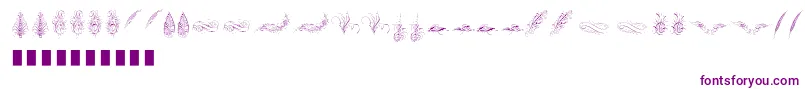 Penmanship Feather Font – Purple Fonts on White Background