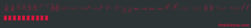 Penmanship Feather Font – Red Fonts on Black Background