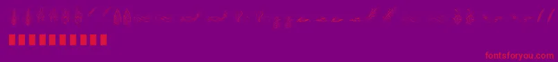 Penmanship Feather Font – Red Fonts on Purple Background