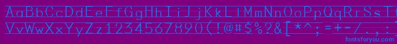 PENMP    Font – Blue Fonts on Purple Background