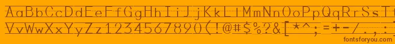 PENMP    Font – Brown Fonts on Orange Background