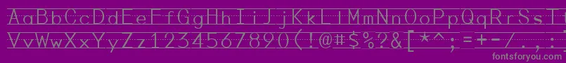 フォントPENMP    – 紫の背景に灰色の文字