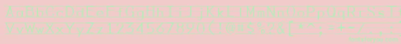 PENMP    Font – Green Fonts on Pink Background