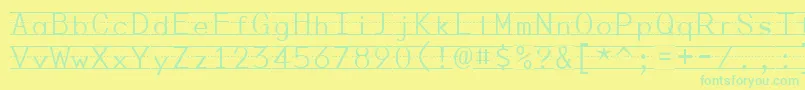 PENMP   -Schriftart – Grüne Schriften auf gelbem Hintergrund