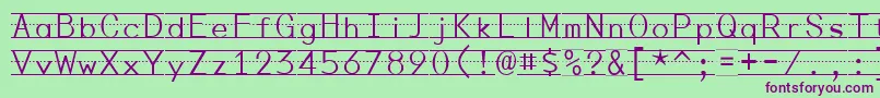 PENMP    Font – Purple Fonts on Green Background