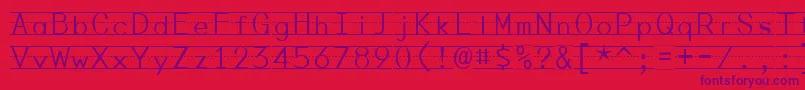PENMP    Font – Purple Fonts on Red Background