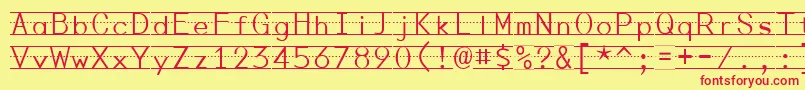 PENMP    Font – Red Fonts on Yellow Background