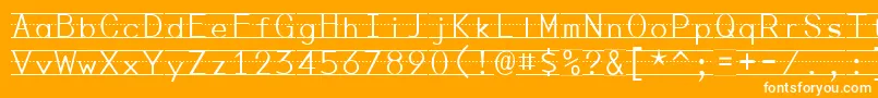 フォントPENMP    – オレンジの背景に白い文字