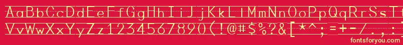 PENMP    Font – Yellow Fonts on Red Background