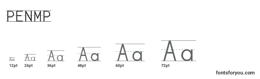 PENMP    Font Sizes
