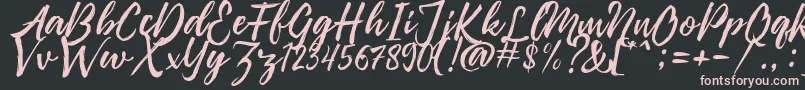 Pennelo Free Demo Font – Pink Fonts on Black Background