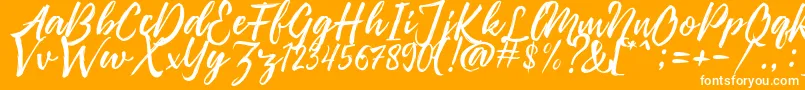 Pennelo Free Demo Font – White Fonts on Orange Background