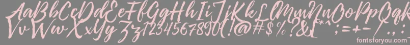 Pennelo Free Demo Font – Pink Fonts on Gray Background