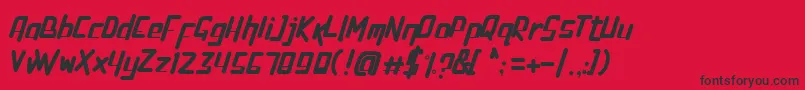 PenTagon Font – Black Fonts on Red Background