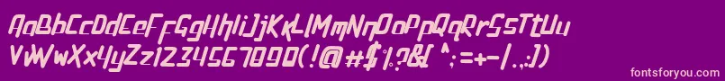 PenTagon Font – Pink Fonts on Purple Background