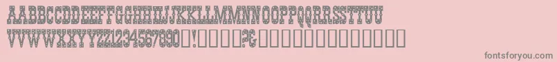 Pentagon Font – Gray Fonts on Pink Background