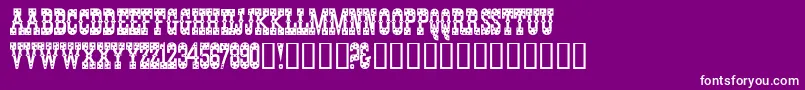 Pentagon Font – White Fonts on Purple Background